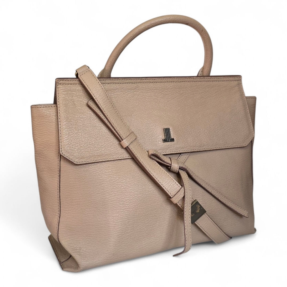 Lanvin 2way Elegant Tan Leather Handbag
